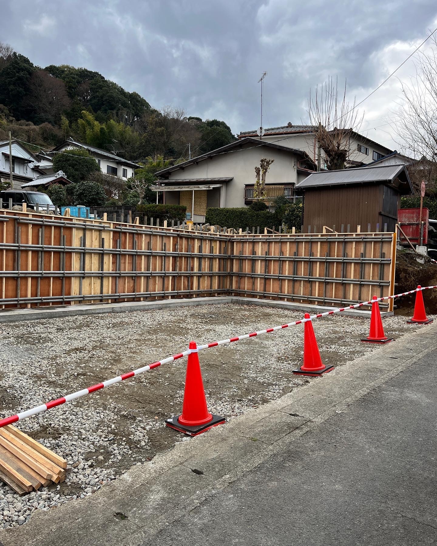 2023年1月8日　山北町　駐車場擁壁工事